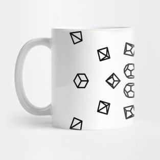 Scattered Polyhedral Dice Mug